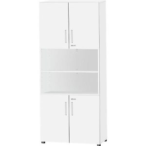 Schäfer Shop Select Kombischrank SET UP, 6 OH, B 800 x T 420 x H 2240 mm, weiß/weiß
