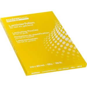 Schäfer Shop Select Laminierfolien, 216 x 303 mm für DIN A4, 100 mic, 100 Stück
