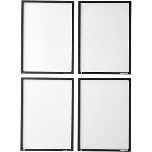Schäfer Shop Select Magnetrahmen Recycling, für A4-Dokumente, UV-beständige aus bis zu 85% recycelter PET-Folie, schwarz, 4 Stück