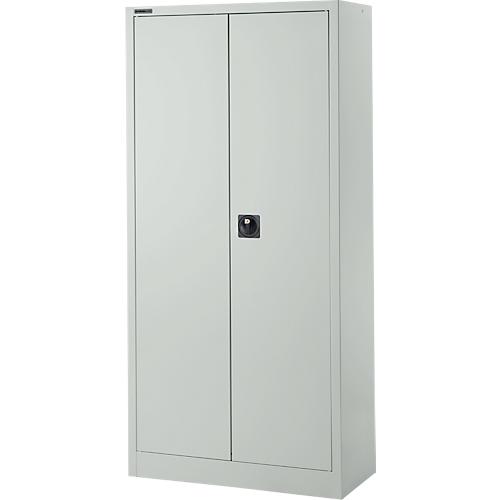 Schäfer Shop Select Materialschrank, abschließbar, 4 verzinkte Böden, 5 OH, B 800 x T 400 x H 1935 mm, Stahl, lichtgrau