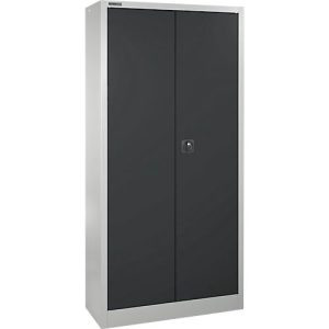 Schäfer Shop Select Materialschrank MS 2409, mit Lochrasterwänden auf ganzer Höhe, bis 50 kg/Fachboden, B 950 x T 400 x H 1935 mm, lichtgrau/anthrazitgrau Schäfer Shop Select Materialschrank MS 2409, mit Lochrasterwänden auf ganzer Höhe, bis 50 kg/Fachboden, B 950 x T 400 x H 1935 mm, lichtgrau/anthrazitgrau