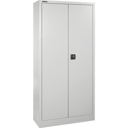 Schäfer Shop Select Materialschrank MS 2409, mit Lochrasterwänden auf ganzer Höhe, bis 50 kg/Fachboden, B 950 x T 400 x H 1935 mm, weißaluminium