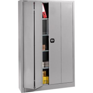 Schäfer Shop Select Materialschrank MSF 2412, B 1200 x T 400 x H 1935 mm, weißaluminium RAL 9006 Schäfer Shop Select Materialschrank MSF 2412, B 1200 x T 400 x H 1935 mm, weißaluminium RAL 9006