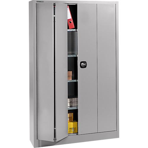 Schäfer Shop Select Materialschrank MSF 2412, B 1200 x T 400 x H 1935 mm, weißaluminium RAL 9006