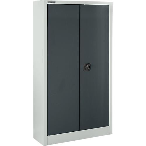 Schäfer Shop Select Materialschrank MSI 16408i , B 800 x T 400 x H 1535 mm, 3 Böden, Stahl, lichtgrau/anthrazitgrau