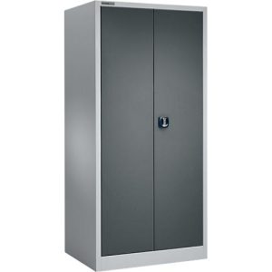 Schäfer Shop Select Materialschrank MSI 2609 S, verstärkte Ausführung, bis 100 kg/Fachboden, B 950 x T 600 x H 1935 mm, weißaluminium/anthrazitgrau