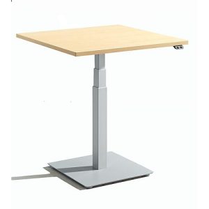 Schäfer Shop Select Monosäulen-Beistelltisch Start Off, elektrisch höhenverstellbar, B 800 x T 800 mm, ahorn