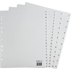 Schäfer Shop Select Ordner-Register, Überbreite, Zahlen 1-31, grau