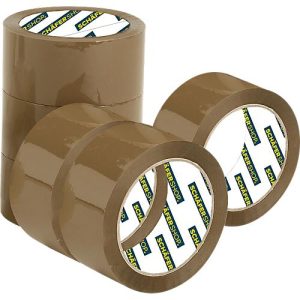 Schäfer Shop Select Packband, L 66 m x B 50 mm, braun, 6 Rollen