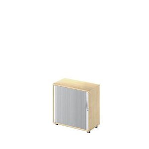 Schäfer Shop Select Querrollladenschrank LOGIN, 2 Ordnerhöhen, abschließbar, B 800 x T 420 x H 788 mm, Ahorn-Dekor