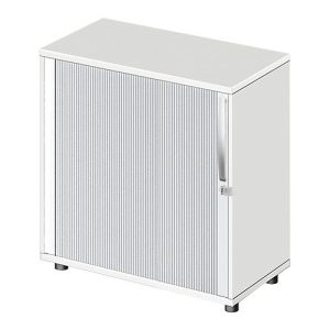 Schäfer Shop Select Querrollladenschrank LOGIN, 2 Ordnerhöhen, abschließbar, B 800 x T 420 x H 788 mm, weiß