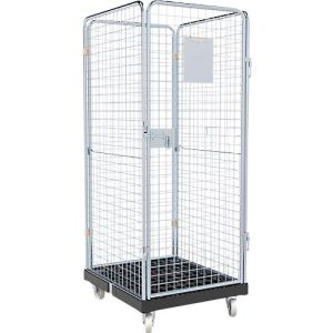 Schäfer Shop Select Rollbox ADB BASICline, 4-seitig, mit Tür, ohne Zwischenboden, bis 500 kg, Lenk- & Bockrollen, L 724 x B 815 x H 1800 mm, Stahl & Recycling-HDPE Schäfer Shop Select Rollbox ADB BASICline, 4-seitig, mit Tür, ohne Zwischenboden, bis 500 kg, Lenk- & Bockrollen, L 724 x B 815 x H 1800 mm, Stahl & Recycling-HDPE