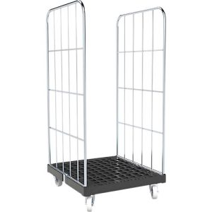 Schäfer Shop Select Rollbox BASICline, 2-seitig, bis 500 kg, Lenk- & Bockrollen, L 724 x B 815 x H 1530 mm, Stahl & Recyling-HDPE Schäfer Shop Select Rollbox BASICline, 2-seitig, bis 500 kg, Lenk- & Bockrollen, L 724 x B 815 x H 1530 mm, Stahl & Recyling-HDPE