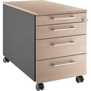 Schäfer Shop Select Rollcontainer 1233, mit Griff eckig, anthrazit/Eiche-Dekor Schäfer Shop Select Rollcontainer 1233, mit Griff eckig, anthrazit/Eiche-Dekor