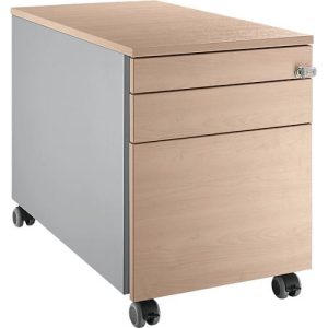 Schäfer Shop Select Rollcontainer 126, mit Griffnut, B 435 x T 765 x H 577 mm, weißalu/Eiche-Dekor Schäfer Shop Select Rollcontainer 126, mit Griffnut, B 435 x T 765 x H 577 mm, weißalu/Eiche-Dekor