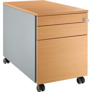 Schäfer Shop Select Rollcontainer 126, mit Griffnut, B 435 x T 765 x H 577 mm, weißalu/weißalu/Buche-Dekor Schäfer Shop Select Rollcontainer 126, mit Griffnut, B 435 x T 765 x H 577 mm, weißalu/weißalu/Buche-Dekor