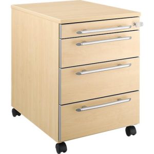Schäfer Shop Select Rollcontainer Moxxo IQ 1233, runder Griff, 1 Utensilienfach, 3 Schübe, B 432 x T 580 x H 595 mm, abschließbar, Ahorn-Dekor Schäfer Shop Select Rollcontainer Moxxo IQ 1233, runder Griff, 1 Utensilienfach, 3 Schübe, B 432 x T 580 x H 595 mm, abschließbar, Ahorn-Dekor