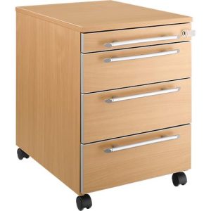 Schäfer Shop Select Rollcontainer Moxxo IQ 1233, runder Griff, 1 Utensilienfach, 3 Schübe, B 432 x T 580 x H 595 mm, abschließbar, Buche-Dekor Schäfer Shop Select Rollcontainer Moxxo IQ 1233, runder Griff, 1 Utensilienfach, 3 Schübe, B 432 x T 580 x H 595 mm, abschließbar, Buche-Dekor