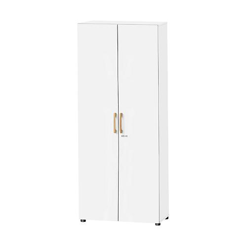 Schäfer Shop Select Schrank Start Off Wood, 6 OH, abschließbar, B 800 x T 420 x H 2240 mm, Holz, weiß