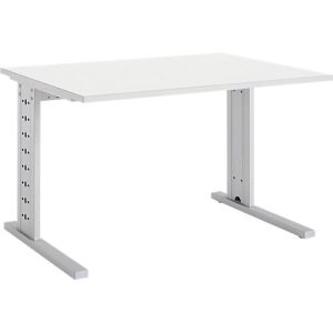 Schäfer Shop Select Schreibtisch Moxxo IQ, Rechteck, C-Fuß, B 1200 x T 800 x H 735 mm, weiß