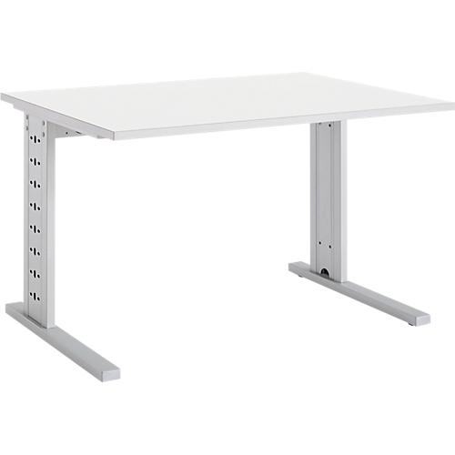 Schäfer Shop Select Schreibtisch Moxxo IQ, Rechteck, C-Fuß, B 1200 x T 800 x H 735 mm, weiß