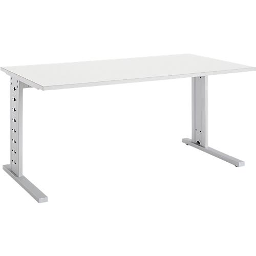 Schäfer Shop Select Schreibtisch Moxxo IQ, Rechteck, C-Fuß, B 1600 x T 800 x H 735 mm, weiß