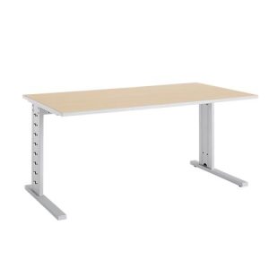 Schäfer Shop Select Schreibtisch Moxxo IQ, Rechteck, C-Fuß, B 1800 x T 800 x H 735 mm, Ahorn-Dekor
