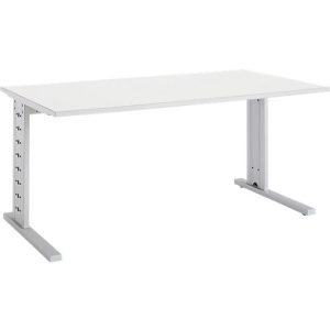 Schäfer Shop Select Schreibtisch Moxxo IQ, Rechteck, C-Fuß, B 1800 x T 800 x H 735 mm, weiß