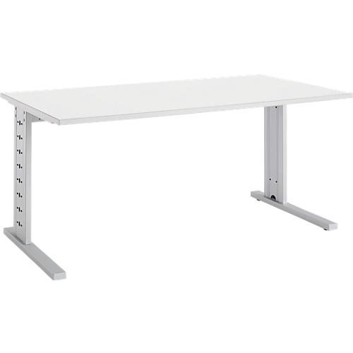 Schäfer Shop Select Schreibtisch Moxxo IQ, Rechteck, C-Fuß, B 1800 x T 800 x H 735 mm, weiß