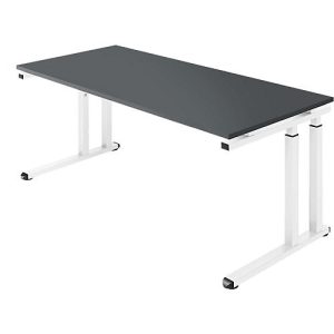 Schäfer Shop Select Schreibtisch SET UP, C-Fußgestell, 1800×800, graphit/weiß Schäfer Shop Select Schreibtisch SET UP, C-Fußgestell, 1800×800, graphit/weiß