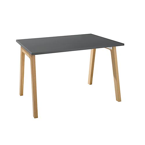 Schäfer Shop Select Schreibtisch Start Off Wood, Rechteck, A-Fuß, B 1200 x T 800 x H 735 mm, graphit/Holzoptik