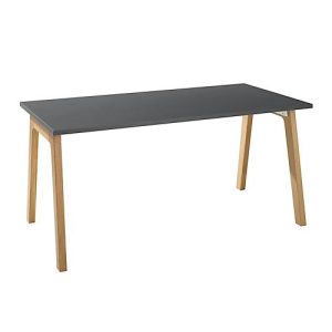 Schäfer Shop Select Schreibtisch Start Off Wood, Rechteck, A-Fuß, B 1600 x T 800 x H 735 mm, graphit/Holzoptik Schäfer Shop Select Schreibtisch Start Off Wood, Rechteck, A-Fuß, B 1600 x T 800 x H 735 mm, graphit/Holzoptik