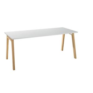 Schäfer Shop Select Schreibtisch Start Off Wood, Rechteck, A-Fuß, B 1800 x T 800 x H 735 mm, lichtgrau/Holzoptik Schäfer Shop Select Schreibtisch Start Off Wood, Rechteck, A-Fuß, B 1800 x T 800 x H 735 mm, lichtgrau/Holzoptik