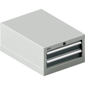 Schäfer Shop Select Schubladenschrank 18-27, 2 Schübe (H 75/75mm), bis 200 kg, B 411 x T 572 x H 250 mm, anthrazitgrau/lichtgrau