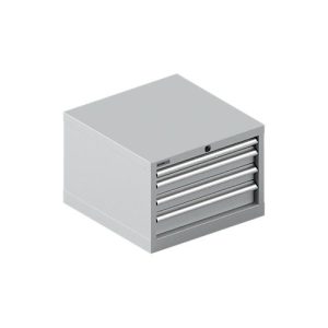 Schäfer Shop Select Schubladenschrank 27-27, 4 Schübe, bis 75 kg, B 564 x T 572 x H 400 mm, weißaluminium/weißaluminium