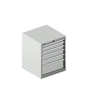 Schäfer Shop Select Schubladenschrank 27-27, 6 Schubl., bis 200 kg, B 564 x T 572 x H 700 mm, lichtgrau/lichtgrau