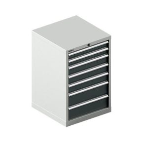 Schäfer Shop Select Schubladenschrank 27-27, 7 Schubl., bis 200 kg, B 564 x T 572 x H 850 mm, anthrazitgrau/lichtgrau