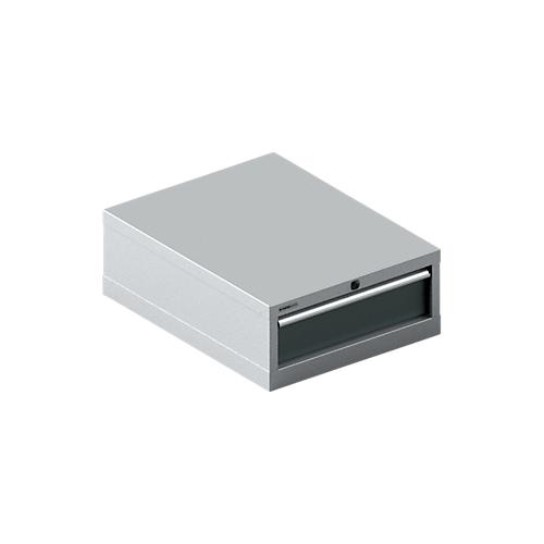 Schäfer Shop Select Schubladenschrank 27-36, 1 Schub, bis 200 kg, B 564 x T 725 x H 250 mm, anthrazitgrau/weißaluminium