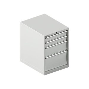 Schäfer Shop Select Schubladenschrank 27-36, 4 Schübe, bis 75 kg, B 564 x T 725 x H 800 mm, lichtgrau/lichtgrau