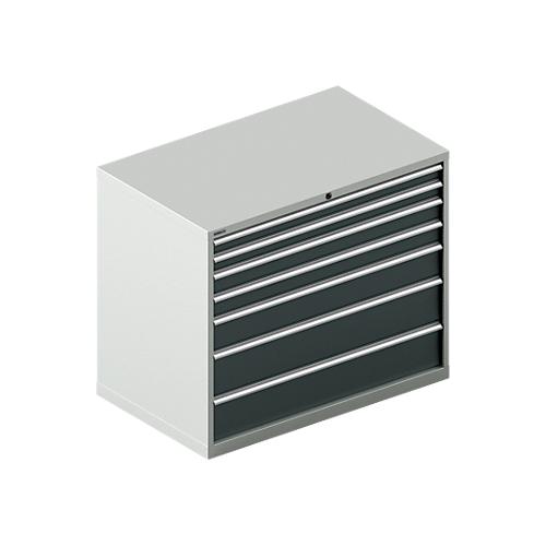 Schäfer Shop Select Schubladenschrank 64-36, 7 Schübe, bis 75 kg, B 1193 x T 725 x H 1000 mm, lichtgrau/anthrazitgrau