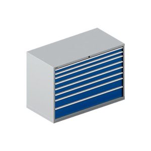 Schäfer Shop Select Schubladenschrank WSK 54-36, Stahl, 8 Schübe, bis 200 kg, B 1023 x T 725 x H 1000 mm, weissaluminium/enzianblau Schäfer Shop Select Schubladenschrank WSK 54-36, Stahl, 8 Schübe, bis 200 kg, B 1023 x T 725 x H 1000 mm, weissaluminium/enzianblau