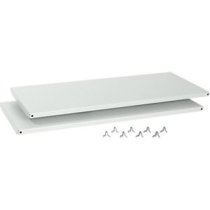 Schäfer Shop Select Stahl-Fachböden, lichtgrau, 1200 mm breit, 2 Stück