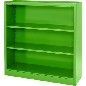Schäfer Shop Select Stahlregal MS iCOLOUR, 3 Ordnerhöhen, B 950 x T 400 x H 1215 mm, apfelgrün RAL 6018