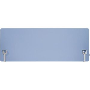 Schäfer Shop Select Tischtrennwand, Materialstärke 30 mm, B 800 x H 600 mm, 100 % Post-Consumer-Recyclingpolyester, blaugrau