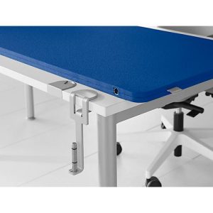 Schäfer Shop Select Tischtrennwand, Materialstärke 30 mm, B 800 x H 600 mm, 100 % Post-Consumer-Recyclingpolyester, dunkelblau