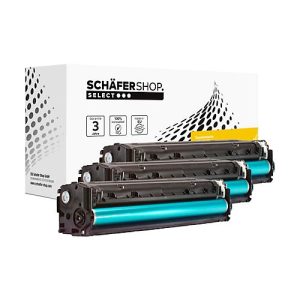 Schäfer Shop Select Toner, ersetzt HP 125 (CF373AM), Multipack, cyan, magenta, gelb Schäfer Shop Select Toner, ersetzt HP 125 (CF373AM), Multipack, cyan, magenta, gelb