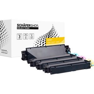 Schäfer Shop Select Toner, ersetzt Kyocera TK-5270 CMYK (OPTK-5270), Mixpack, schwarz, cyan, magenta, gelb