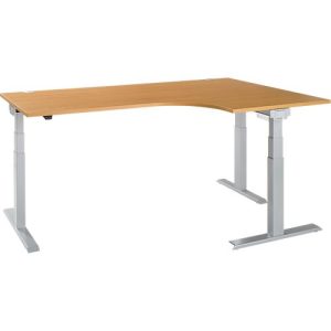 Schäfer Shop Select Winkelschreibtisch ERGO-T 2.0, elektrisch höhenverstellbar, 90° Winkel rechts, T-Fuß, B 2000 mm, Buche/weißalu Schäfer Shop Select Winkelschreibtisch ERGO-T 2.0, elektrisch höhenverstellbar, 90° Winkel rechts, T-Fuß, B 2000 mm, Buche/weißalu