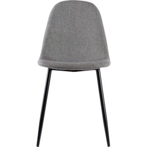 Schalenstuhl Paperflow, gepolstert, 100% Polyester, Stahlgestell, Sitzhöhe 480 mm, 2er-Set, schwarz/grau