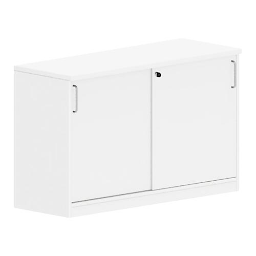 Schiebetüren-Ansatzschrank BEXXSTAR, 1,5 Ordnerhöhen, B 1200 x T 445 x H 740 mm, weiß